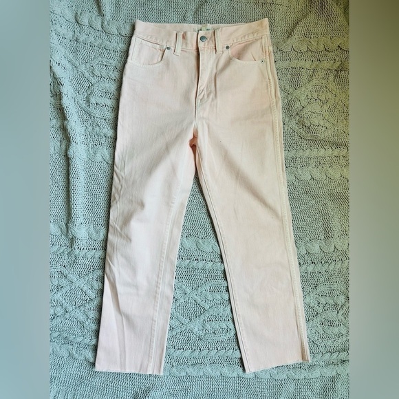 Madewell garment dyed light pink straight leg jeans size 27 - Picture 3 of 4